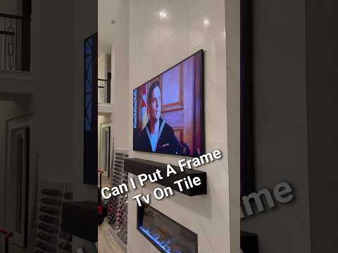 How to mount a Frame Tv on Tile #work #tile #fireplace #tv #mount #fyp #explore #luxury #shorts #fun