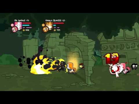Let's Play Castle Crashers - #14 - Finally Beating The Fuzzy - Impossible Mode - Fiery Passion