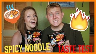 SPICY NOODLE TASTE TEST CHALLENGE | Mason Zinszer |