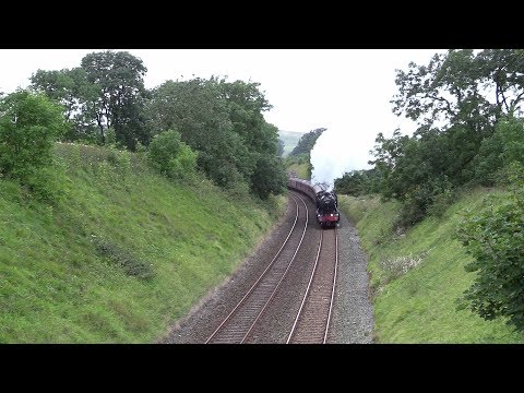 LMS 48151 Rumbles towards Kirkby Stephen on the last Fellsman  29/8/17.