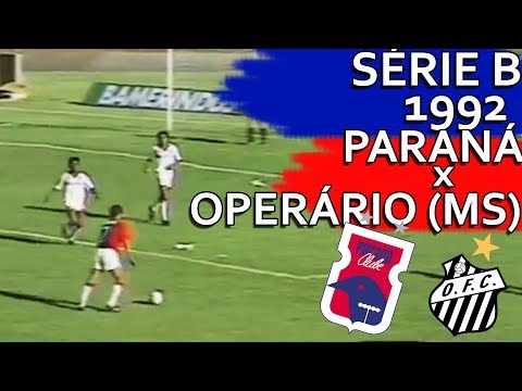 Gols Paraná Clube 1 x 1 Operário (MS) - Série B de 1992 (12/02/1992)