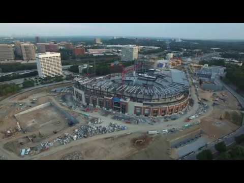 Suntrust Park Construction - Drone Flyby - Atlanta Braves