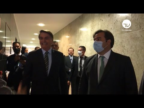 Rodrigo Maia encontra Jair Bolsonaro no Planalto - 14/05/20
