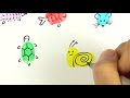 CRAFT AND FUN - Easy Thumb Drawing Animals | Thumbprint drawing | Thumb printing activity