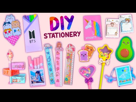 12 DIY CUTE STATIONERY IDEAS - BACK TO SCHOOL HACKS