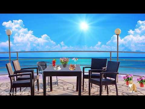 Rio de Janeiro Sea Cafe Ambience | Relaxing Bossa Jazz Music with Ocean Waves Ambience