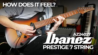 Video thumbnail for Ibanez AZ24027 Prestige 7 String | HOW DOES IT FEEL? by GAK