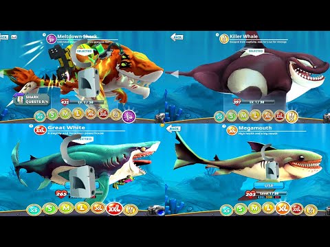 Hungry Shark World - NEW Meltdown Shark Unlocked Bigger, Stronger & Faster Gameplay