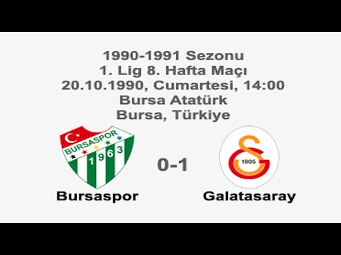 Bursaspor 0-1 Galatasaray 20.10.1990 - 1990-1991 Turkish 1st League Matchday 8