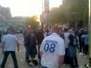 rangers in manchester city centre, smashing the place up