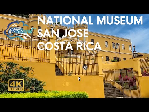 [4K] Viaje para a Costa Rica e explore o Museu Nacional com John como seu guia turístico 🇨🇷