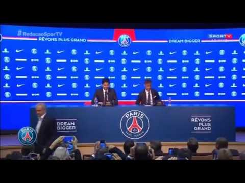 APRESENTAÇÃO DE NEYMAR NO PSG , PRIMEIRA COLETIVA DE IMPRENSA