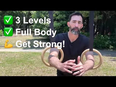 Gymnastic Rings Workout - Beginner, Intermediate, Advanced