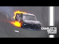 Smithley's car catches fire after crash with Gase on Lap 1