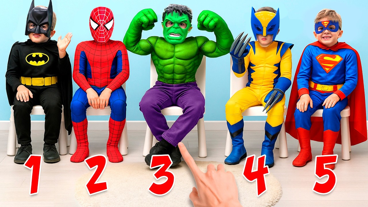 Eva and her Superhero Friends are learning numbers