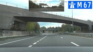 preview picture of video 'M67 Motorway - Front View with Rearview Mirror'