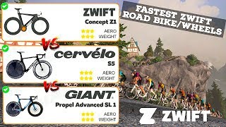 Fastest Zwift Road Bike/Wheel Test: Tron Bike vs Cervelo S5 vs Giant Propel