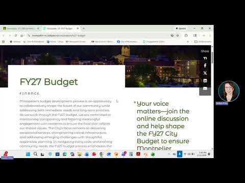 FY27 Budget Options Worksheet Tutorial