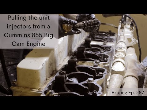 Pulling the unit injectors from a Cummins 855 Big Cam Engine - Project Brupeg Ep. 267