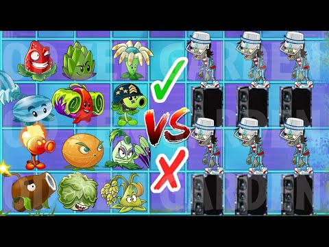 PVZ 2 Ultimate Necromancy In Neon Mixtape Tour - All Plant One Power Up Vs Necromancy Speaker