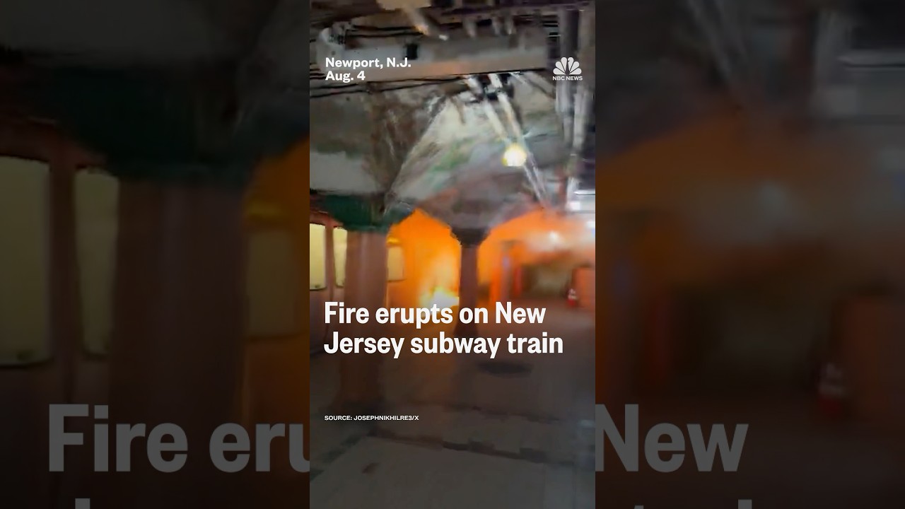Fire erupts on New Jersey subway train