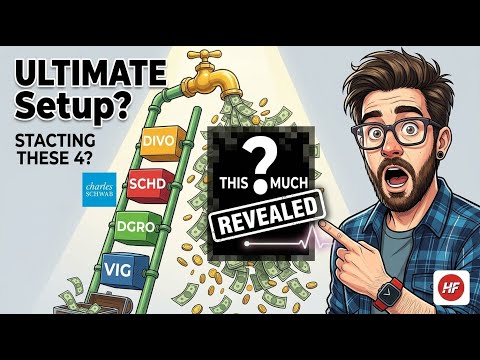 4-ETF Dividend Ladder: How VIG, DGRO, SCHD & DIVO Pay $613/Month
