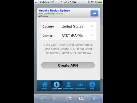 comment regler apn iphone