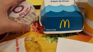 My McDonald's Breakfast - Filet O Fish and Sausage Egg McMuffin