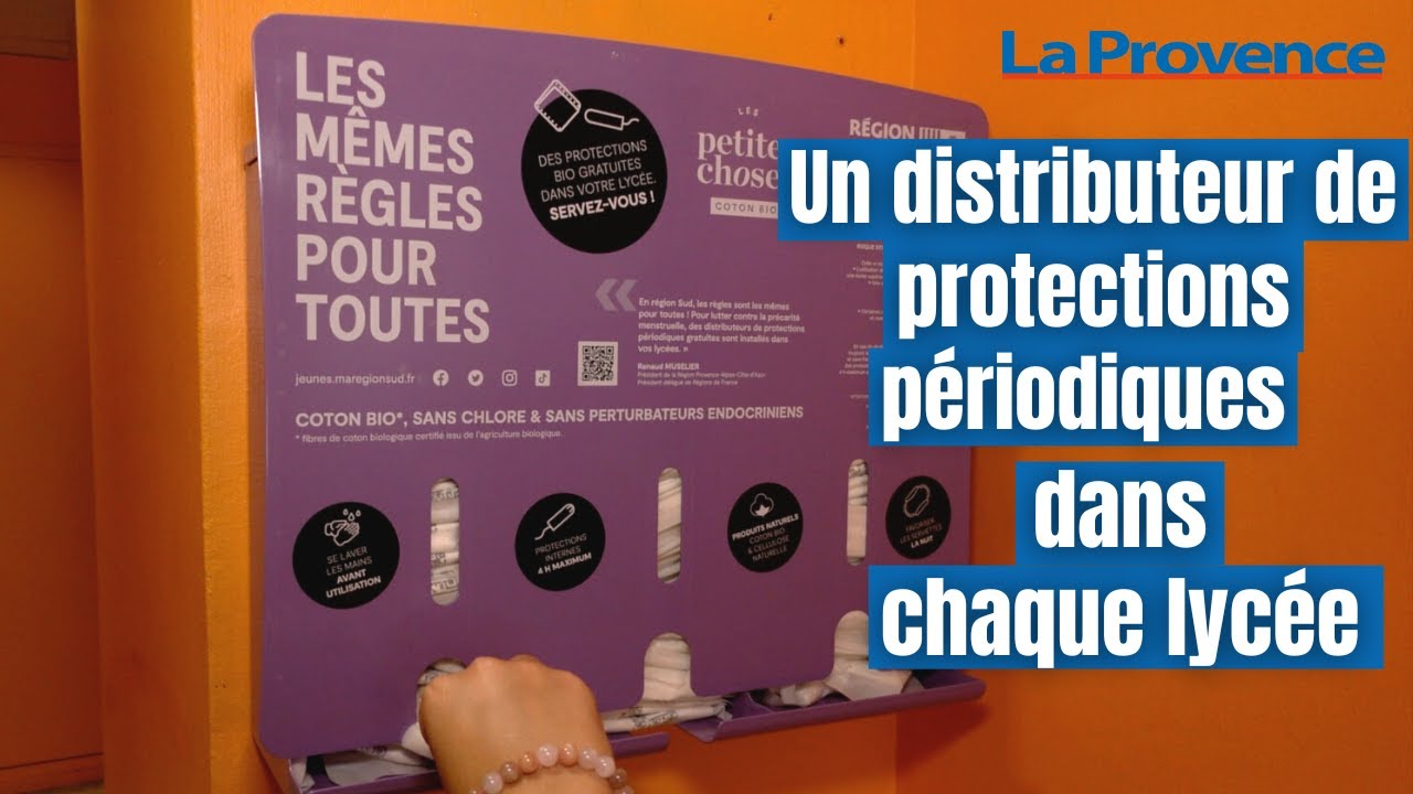 Des protections périodiques gratuites en libre service dans tous les lycées de la région Sud