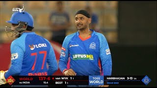 Watch - Harbhajan Singh's 4 for 13 in just two overs | Leggings League cricket