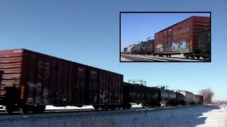 preview picture of video 'Union Pacific 8613 Eastbound  1-24-09'