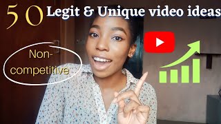 50 UNIQUE Youtube video ideas 2023 that will TRANSFORM your channel in 2023 | °Ifunanya°