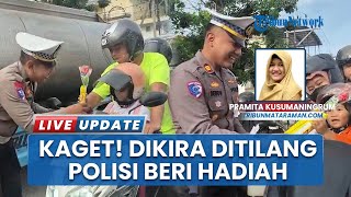 Dikira Kena Tilang, Pengendara Sumringah Dapat Bingkisan dalam Operasi Zebra Semeru di Ponorogo