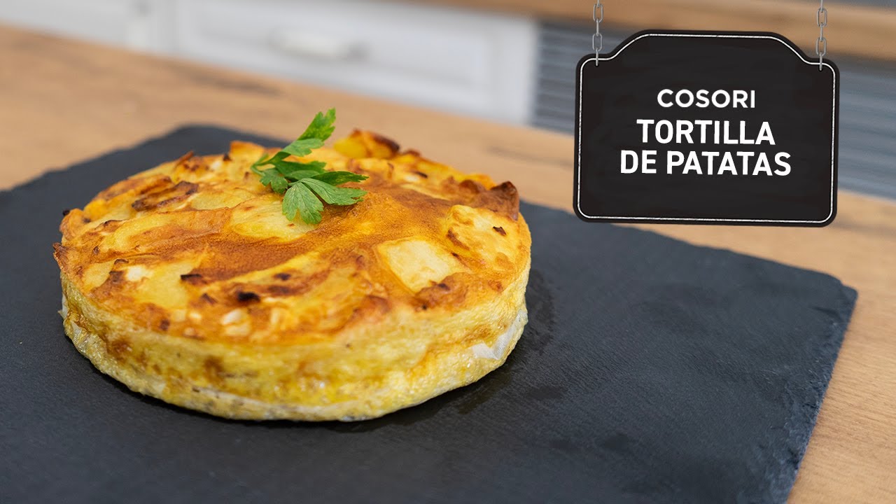 Receta de tortilla de patata con cebolla en freidora de aire Cosori. ¡Sin aceite!