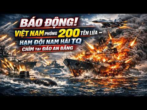 BÁO ĐỘNG! VIỆT NAM Phóng 200 Tên Lửa - Hạm Đội Nam Hải TQ CHÌM Tại Đảo AN BẰNG