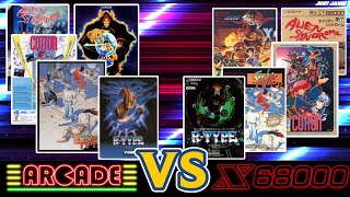 Sharp X68000 VS Arcade Side-by-Side Dual Comparison #mame #x68000 #arcadegames
