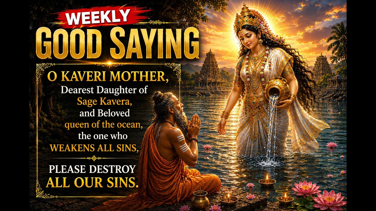 Oh Kaveri Mother Daughter of Sage Kavera Destroy All our Sins |  Saaptahika Subhaashitam