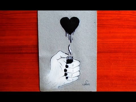Black And White Hand Drawing | How To Draw A Hand