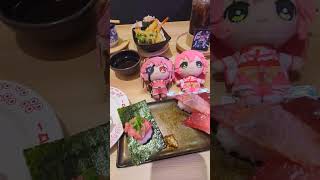 楽しい仕事終わりの🔪🥩🥗🏢#スシローさくらみこコラボ食べてきた🫡