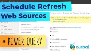 How to refresh web sources in Power BI service