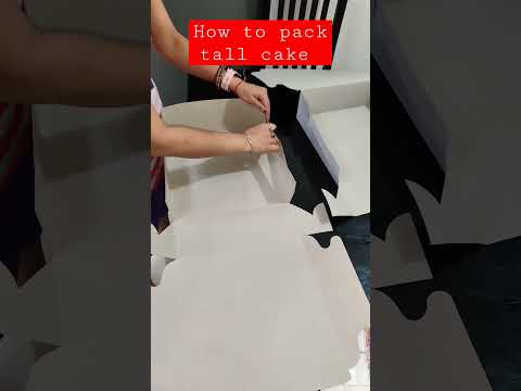How to pack tall cake #packing #packaging #tallest  #cake #simpleidea #easymethod