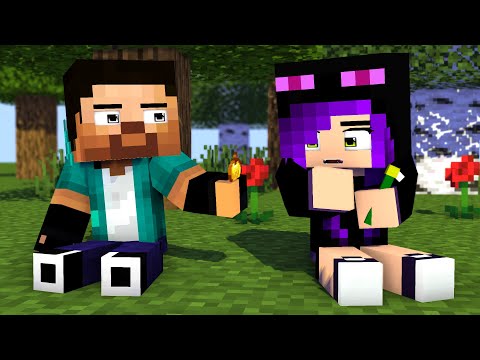LOVE ME OR NOT? SUPER IDOL FIRST MEET HEROBRINE CHIX ENDERGIRL - MINECRAFT ANIMATION #shorts