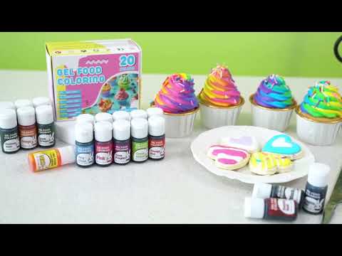 Unlock New Colors in Baking: Gel Food Coloring Creates Custom Rainbow Cupcakes and Frosted Cookies 💖