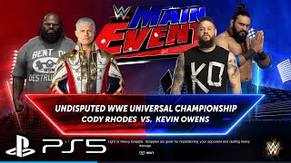 Cody Rhodes and Kevin Owens clash for Undisputed WWE Universal Championship