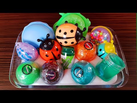 Mixing Store Bought Slime into Glossy Slime