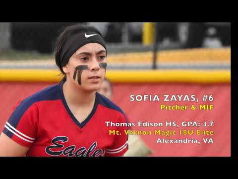 Sofia Zayas (2022) Softball Skills Video - September 2020