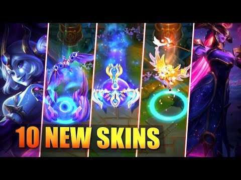 10 NEW SKINS - COSMIC ANIVIA ILLAOI NAMI VARUS LISSANDRA SKARNER VLADIMIR HECARIM NIDALEE SORAKA