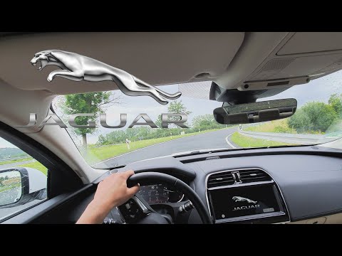 Jaguar XE P250 S (2020) on GERMAN Highway - Rainy Day