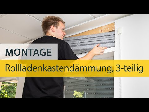 Einbau Rollladenkastendämmung, 3-teilig