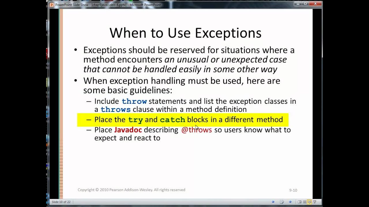 Exceptions Video 4 Advanced Features in Exception Handling (1024x764)